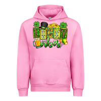 Fuchsia Pink St. Patrick's Lucky vibes Urban Hoodie - OliviaCreatesArt