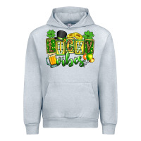 Heather Grey St. Patrick's Lucky vibes Urban Hoodie - OliviaCreatesArt