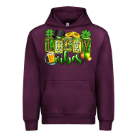 Mauve Wine St. Patrick's Lucky vibes Urban Hoodie - OliviaCreatesArt