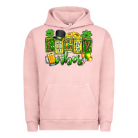 Pigment Salmon St. Patrick's Lucky vibes Urban Hoodie - OliviaCreatesArt