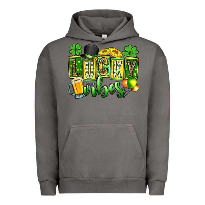 St. Patrick's Lucky Vibes Urban Hoodie by OliviaCreatesArt | Teevron