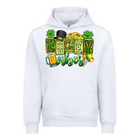 White St. Patrick's Lucky vibes Urban Hoodie - OliviaCreatesArt