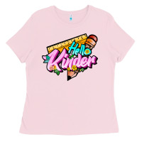 Bubblegum Pink hello kinder Ladies Tee - JahusDesignShop
