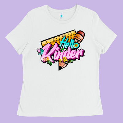 Hello Kinder Ladies Tee Designed By Jahusdesignshop