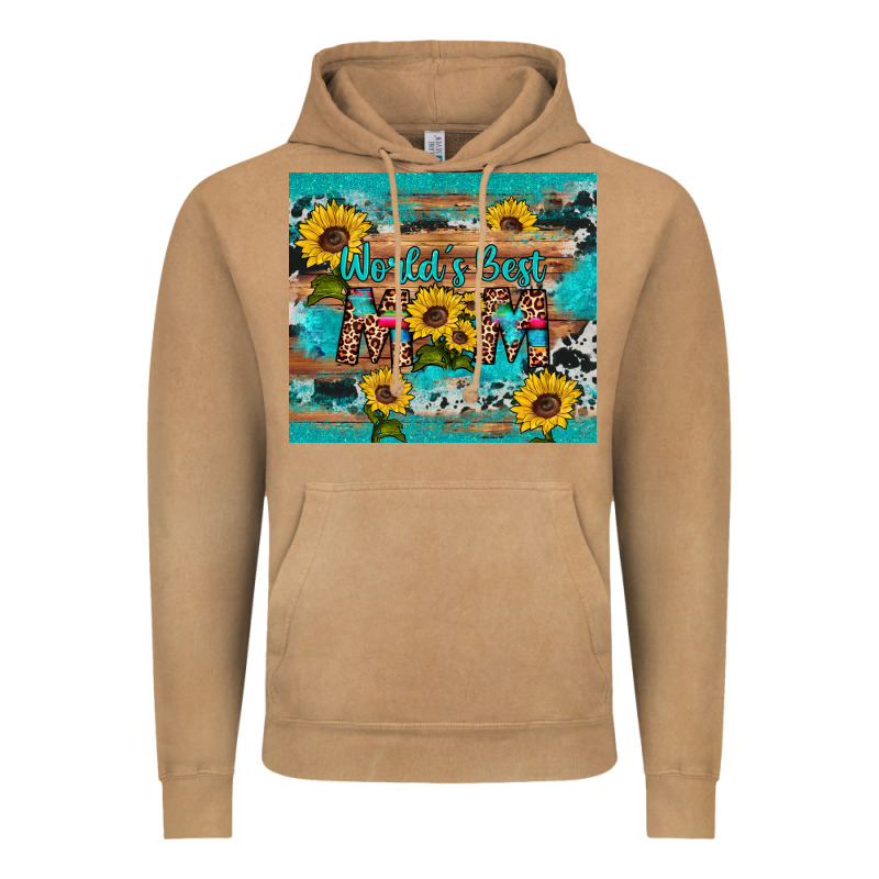 World's Best Mom Sunflower Leopard Cowhide Vintage Hoodie by Artiststas | Teevron