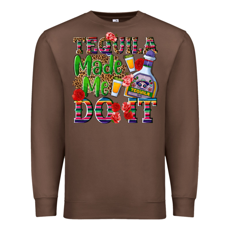 Tequila Made Me Do It Premium Sweatshirt by NancyCooperArtShop | Teevron