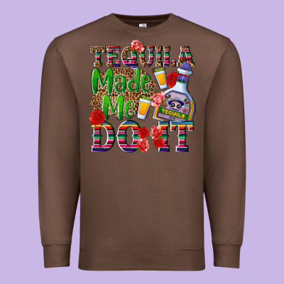 Tequila Made Me Do It Premium Sweatshirt Designed By Nancycooperartshop