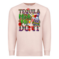 Pale Pink Tequila made me do it Premium Sweatshirt - NancyCooperArtShop