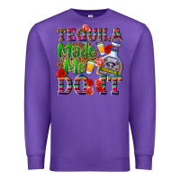 Purple Tequila made me do it Premium Sweatshirt - NancyCooperArtShop
