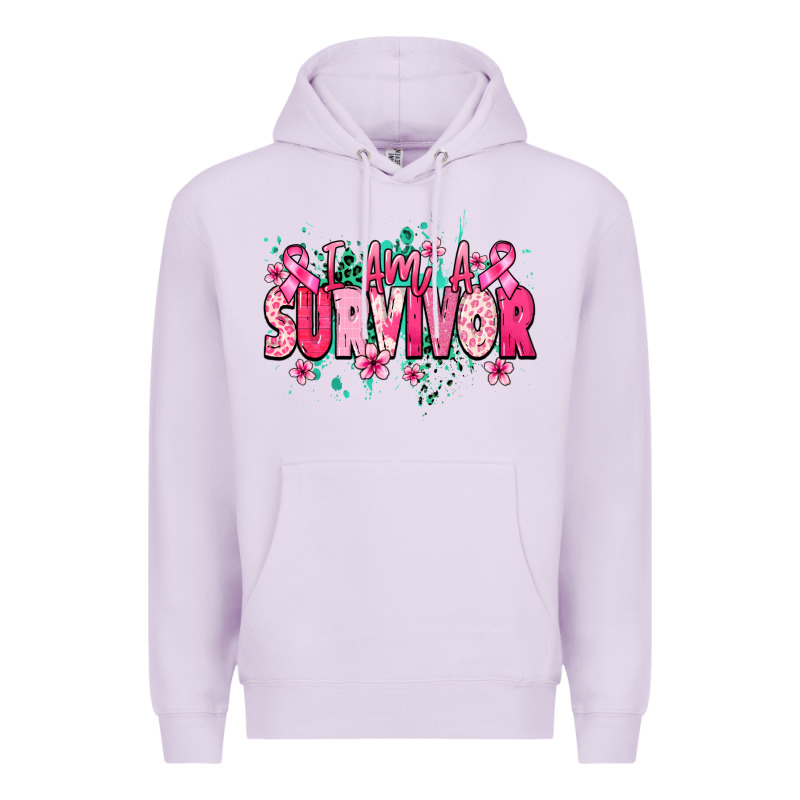 I Am A Survivor Cancer Awareness Premium Hoodie by HowdyJamesFarm | Teevron