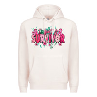Pale Pink I am a survivor Cancer Awareness Premium Hoodie - HowdyJamesFarm