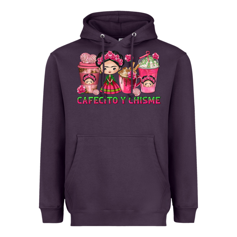 Cafecito Y Chisme Coffee Cups Heavyweight Hoodie by texasbilliewilder | Teevron