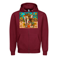 Burgundy Western Fall Heifer Zipper Hoodie - LillyAllenDesigns