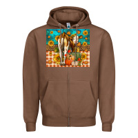 Chestnut Western Fall Heifer Zipper Hoodie - LillyAllenDesigns