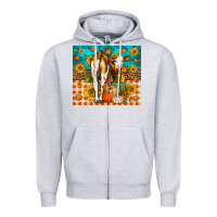 Heather Grey Western Fall Heifer Zipper Hoodie - LillyAllenDesigns