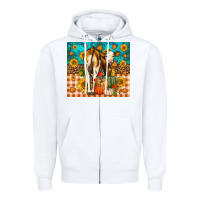 White Western Fall Heifer Zipper Hoodie - LillyAllenDesigns