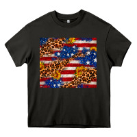 4th Of July Usa Flag Leopard Sunflower 20oz Tumble Heavy Core Tee | Teevron