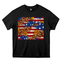 Black 4th of July USA flag leopard sunflower 20oz tumble Heavy Core Tee - Neo Western