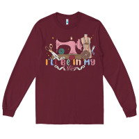 Burgundy ill be in my office Long Sleeve Tee - MaliasSmallBusiness