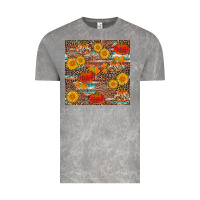 Cloud Rock pumpkin plaid sunflower seamless Vintage Tee - AdoDesignShop