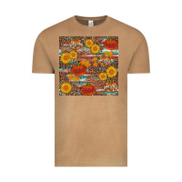 Vintage Camel pumpkin plaid sunflower seamless Vintage Tee - AdoDesignShop