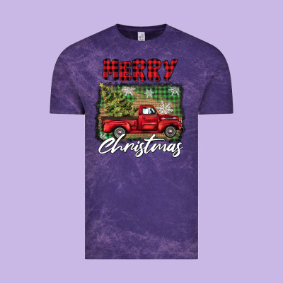 Merry Christmas Truck Vintage Tee Designed By Barkaloodesign