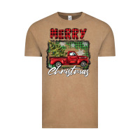Vintage Coffee merry christmas truck Vintage Tee - BarkalooDesign