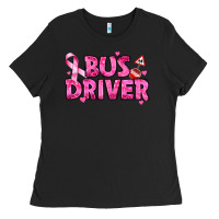 Black breast cancer bus driver Ladies Tee - texasbilliewilder