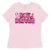 Bubblegum Pink breast cancer bus driver Ladies Tee - texasbilliewilder