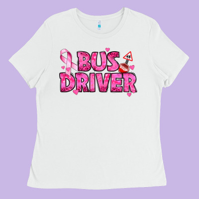 Breast Cancer Bus Driver Ladies Tee Designed By Texasbilliewilder