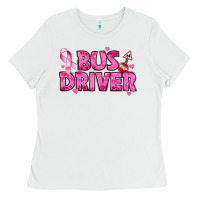 White breast cancer bus driver Ladies Tee - texasbilliewilder