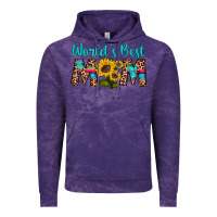 Cloud Purple world's best mom sunflower Vintage Hoodie - Artiststas