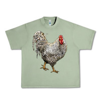 Oil Green Dominique Rooster Urban Heavy Tee - LillyAllenDesigns