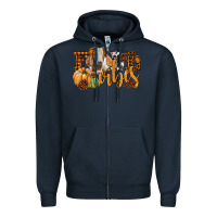 Navy Fall Vibes Boer Goat Zipper Hoodie - LillyAllenDesigns