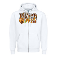 White Fall Vibes Boer Goat Zipper Hoodie - LillyAllenDesigns