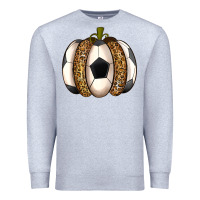 Heather Grey Soccer Pumpkin Premium Sweatshirt - texasbilliewilder