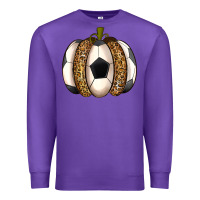 Purple Soccer Pumpkin Premium Sweatshirt - texasbilliewilder