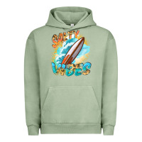 Pigment Oil Green Salty vibes Urban Hoodie - FaDigitalArtStudio