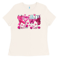 Bone breast cancer wine glasses Ladies Tee - texasbilliewilder