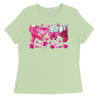 Matcha breast cancer wine glasses Ladies Tee - texasbilliewilder