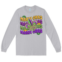 Moon Dust mardi gras with fleur de lis Long Sleeve Tee - MaliasSmallBusiness