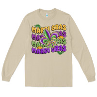 Mushroom mardi gras with fleur de lis Long Sleeve Tee - MaliasSmallBusiness