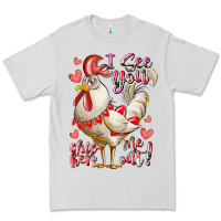 Dove Grey i see you chicken me out Premium Tee - RacoonDesign