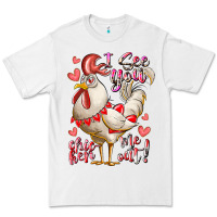 White i see you chicken me out Premium Tee - RacoonDesign