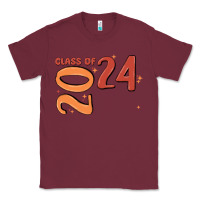 Burgundy custom class of 2024 name of school font  super sn Classic Tee - MaliasSmallBusiness