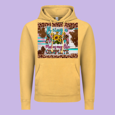 Being A Mom Makes My Life Complete Vintage Hoodie Designed By Artiststas