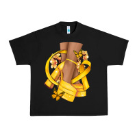 Black Childhood Cancer diva yellow ribbon Urban Heavy Tee - NancyCooperArtShop