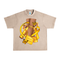 French Oak Childhood Cancer diva yellow ribbon Urban Heavy Tee - NancyCooperArtShop