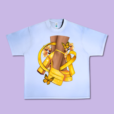 Childhood Cancer Diva Yellow Ribbon Urban Heavy Tee Designed By Nancycooperartshop