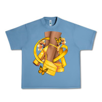 Pebble Blue Childhood Cancer diva yellow ribbon Urban Heavy Tee - NancyCooperArtShop